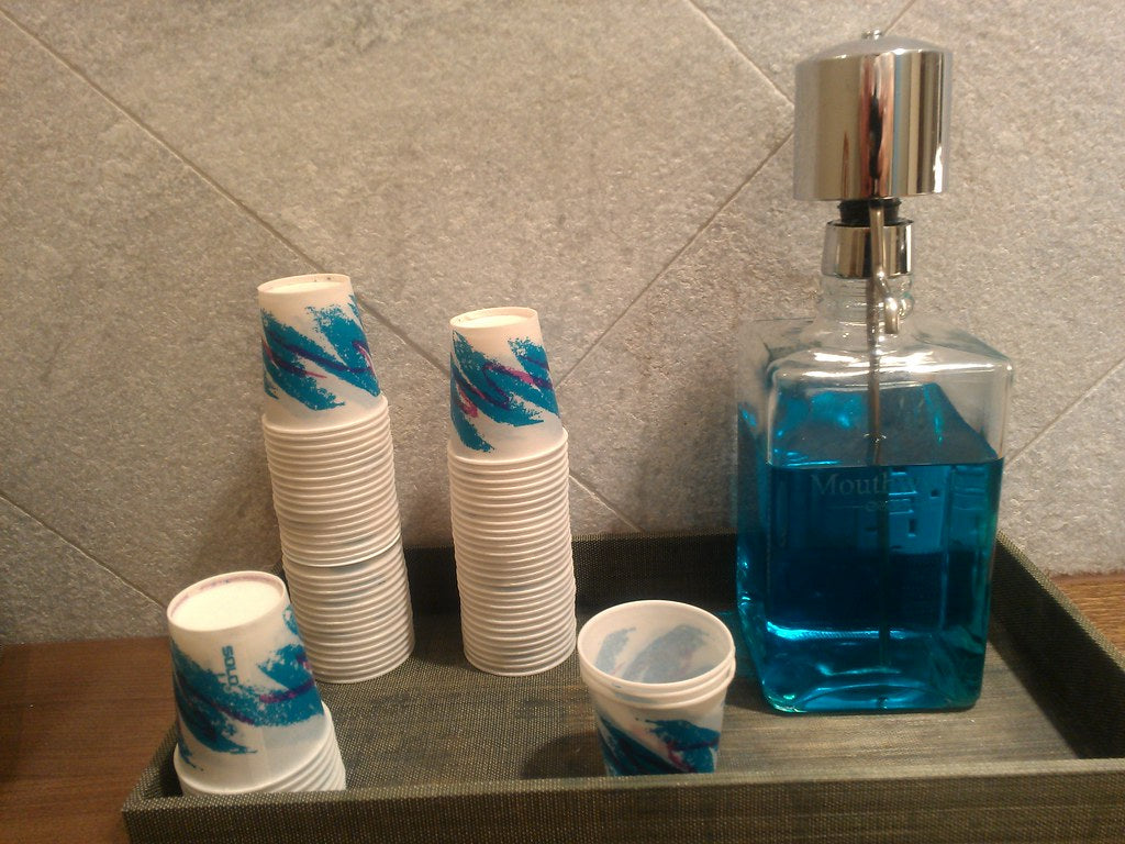 cups and mouthwash