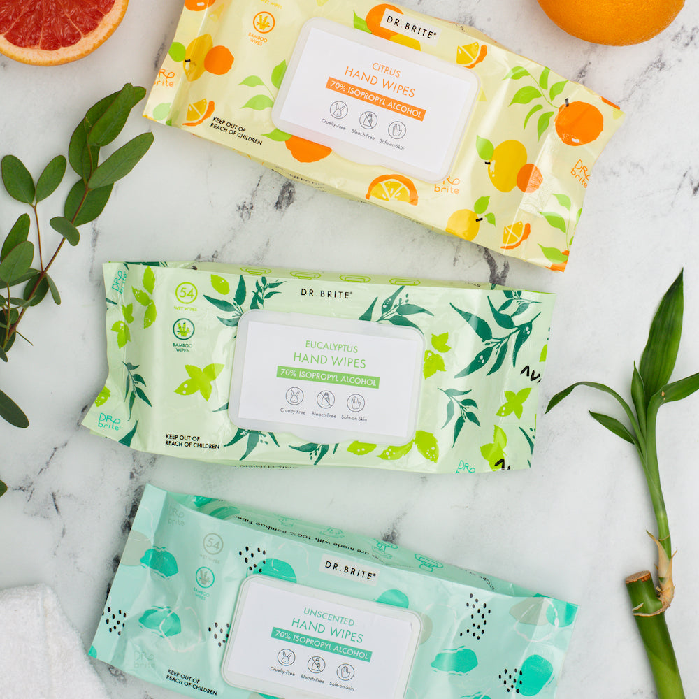 Variety 3 Pack - Citrus, Eucalyptus &amp; Unscented Bambo Hand Wipes